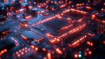 Obraz premium A graphene battery grid powering a smart home.