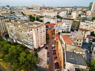 Fototapeta premium View of city Bucharest, Romania