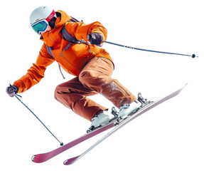 PNG Dynamic skier in mid-air