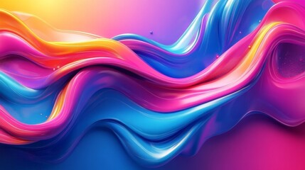 Vibrant Abstract Fluid Art