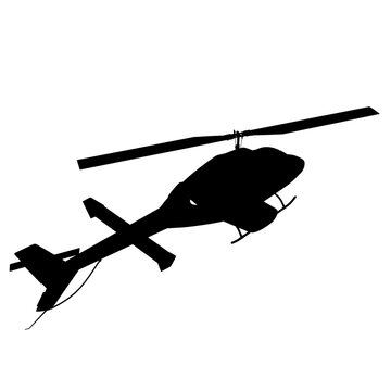 recommend clip art: Helicopter black silhouette. Isolated copter icon vector illustration on white background