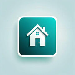 home icon button blue
