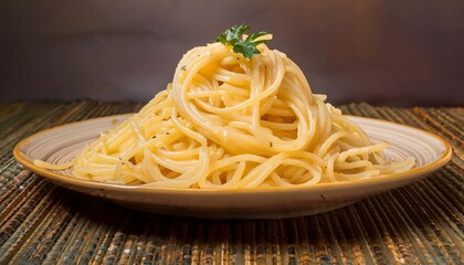 A pile of cooked spaghetti, a popular pasta used in many dishes around the world.