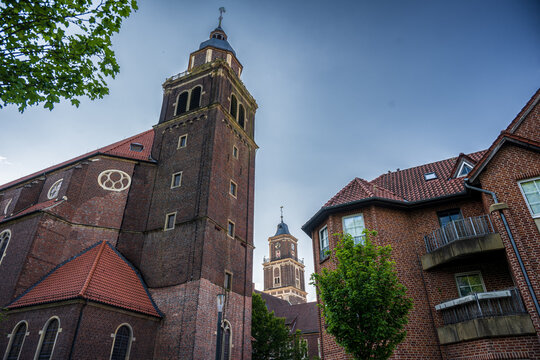 Evangelische Kirche am Markt und St. Lamberti kath. Kirche in Coesfeld