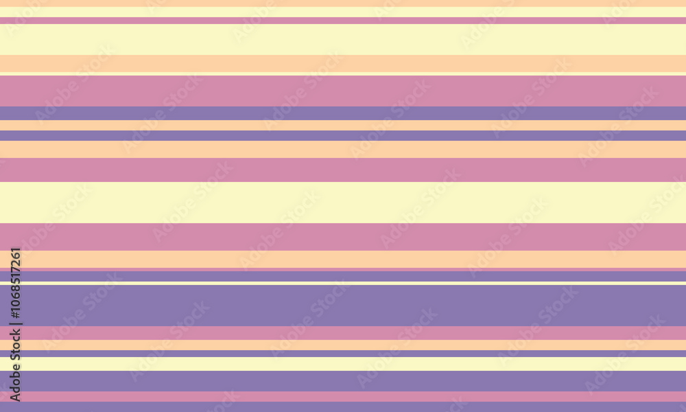 Poster geometric stripes seamless vector pattern with horizontal lines in varied colours, creating an abstr