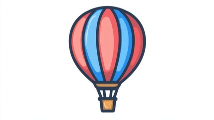Naklejka premium Illustration of a Hot Air Balloon