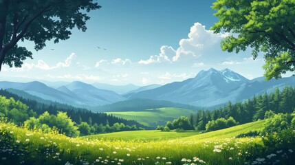 Peaceful Mountain Landscape