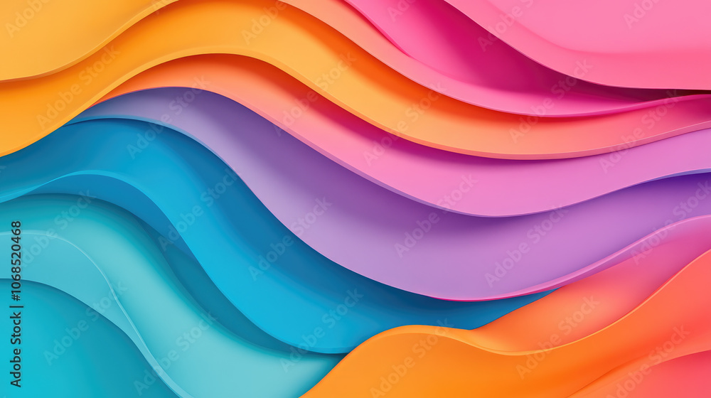 Aufkleber vibrant swirls of colorful fluidity, an immersive abstract texture with dynamic lines, offering a st