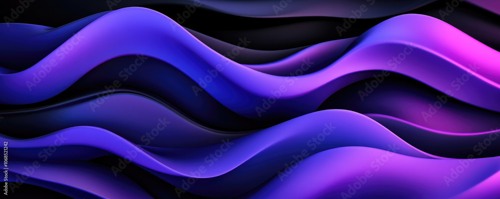 Aufkleber ethereal deep purple flow, a smooth gradient transitioning from black to deep purple, featuring flow