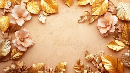 Golden Floral Border