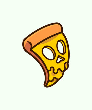 Fun Cartoon Pizza Slice Character for Food-themed Branding and Merchandise