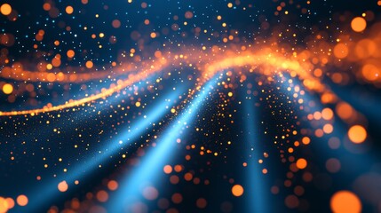 Obraz premium Dynamic Glowing Abstract Light Trails