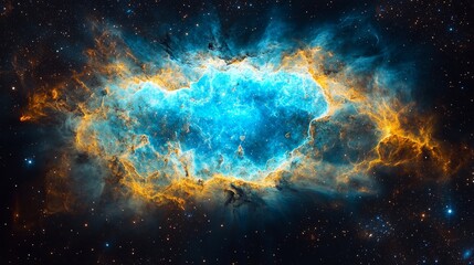 Obraz premium A Star is Born: A Nova's Explosive Birth.Concept of creation, rebirth, and cosmic energy,Suitable for industries like astronomy, space exploration, spirituality, and science fiction.