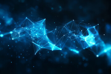dynamic blue abstract network design for digital technology