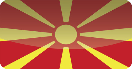 National flag of North Macedonia.Vector illustratio