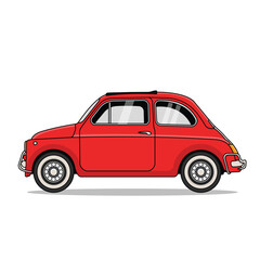 Obraz premium Classic Mini Car Illustration