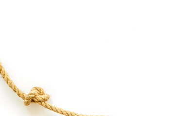 isolated rope mockup on white background top view