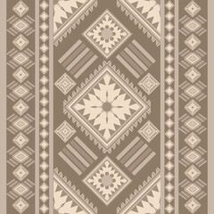 Obraz premium Native fabric geometric tribal pattern.