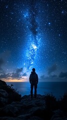 Fototapeta premium Transform your phone with stunning starry night wallpaper