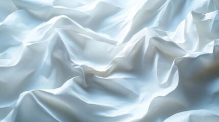 Fototapeta premium crumpled white paper background with subtle creases, soft shadows, and a minimalist vibe, perfect for showcasing text or graphics with a clean and elegant look
