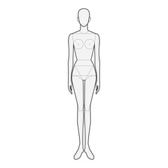 Female Body Figure Template Outline

