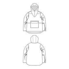 Anorak jacket with front pocket vector illustration   © HYDNSTUDIO