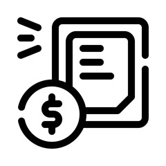 Invoice line icon