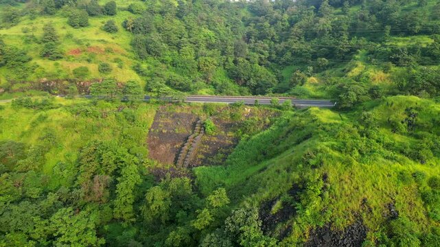 pune to nashik national highway kasara ghat 60 drone view in Maharashtra
