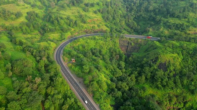 pune to nashik national highway kasara ghat 60 drone view in Maharashtra