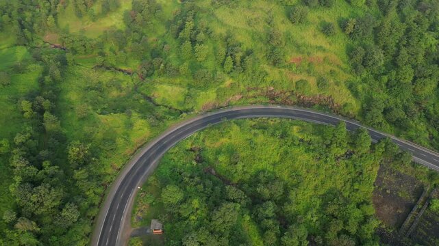 pune to nashik national highway kasara ghat 60 drone view in Maharashtra