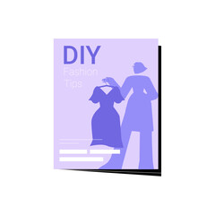 DIY Fashion Guide Book In Flat Vector Illustration Symbolizing Creative Tips, Fashion Inspiration, And Personal Style, Isolated On White Background.