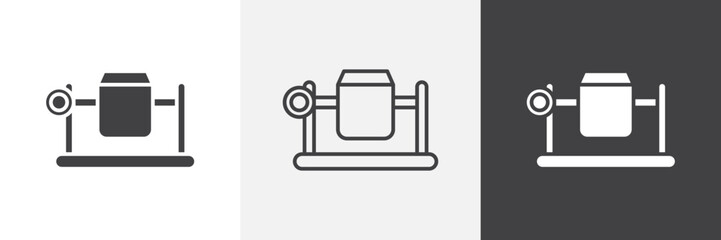 Cement mixers icon set. vector illustration.