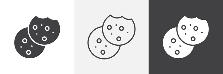 Biscuit icon set. vector illustration.