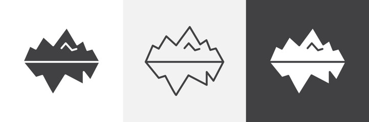 Iceberg icon set. vector illustration.