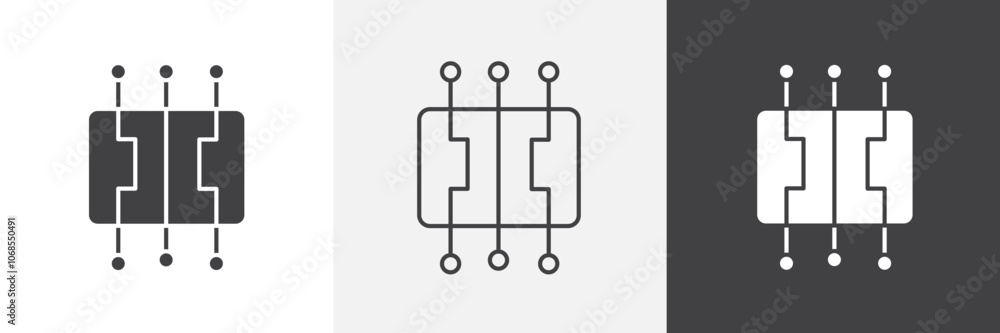 Poster api icon vector set for ui designs
