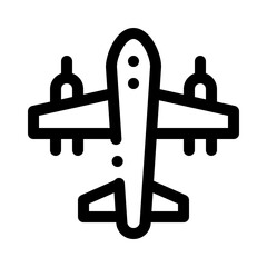 Airplane line icon
