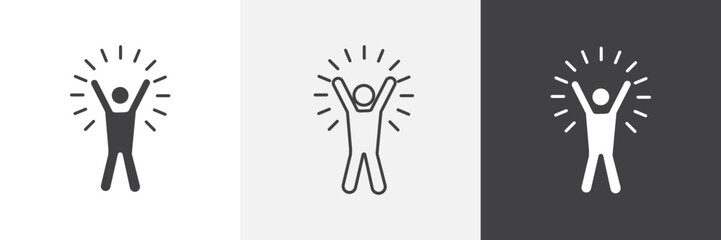 Self confidence icon set. vector illustration.