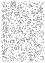 Christmas A4 coloring page.