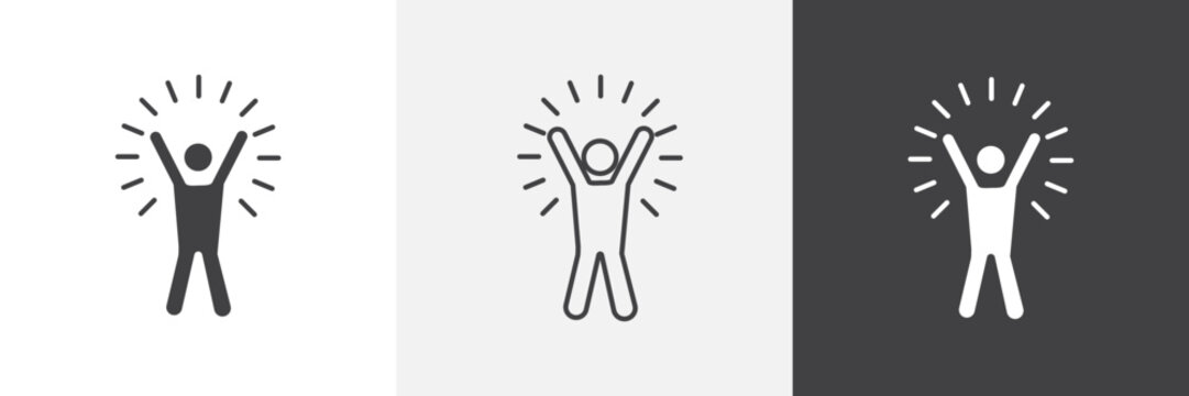 Self confidence icon set. vector illustration.