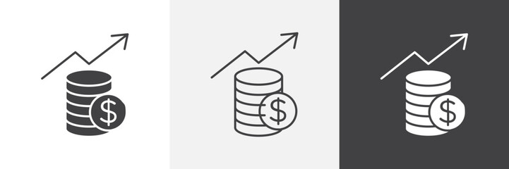 Revenue icon set. vector illustration.