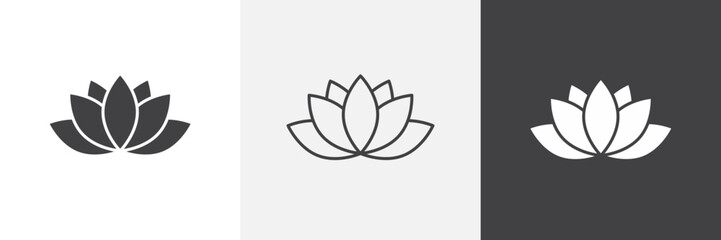 Lotus icon set. vector illustration.