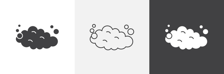 Foam icon set. vector illustration.