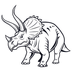 vector drawing of a Triceratops  