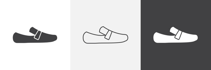 Loafer icon set. vector illustration.