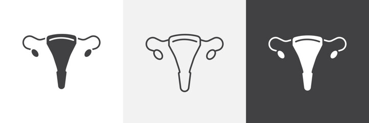 Uterus icon set. vector illustration.