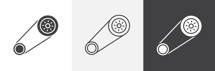 Timing belt icon set. vector illustration.
