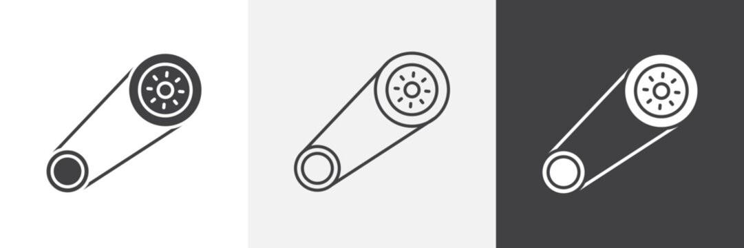Timing belt icon set. vector illustration.