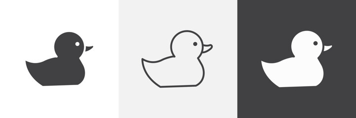 Duck icon set. vector illustration.