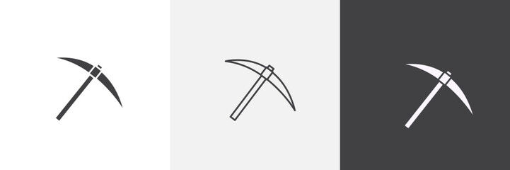 Pick axe icon set. vector illustration.