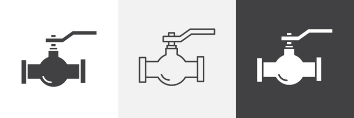 Valve icon set. vector illustration.